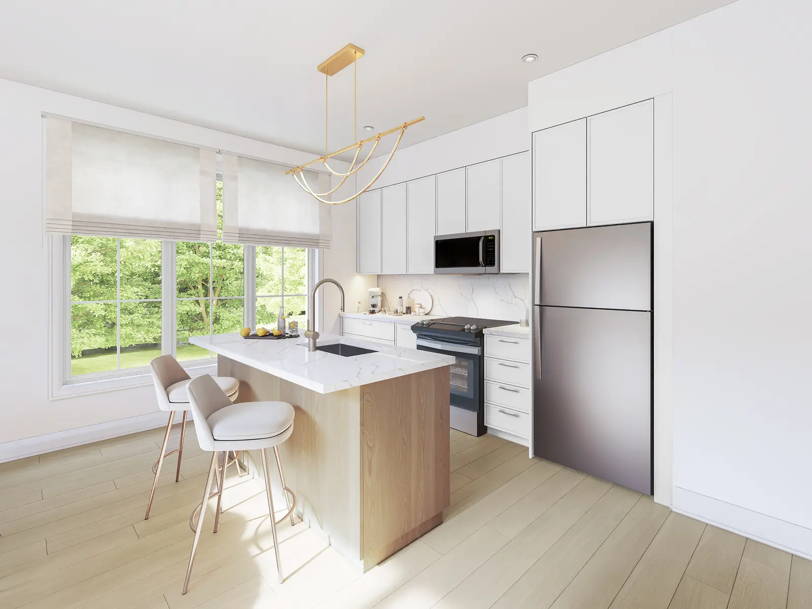Bright contemporary kitchen at OG Urban Towns